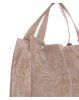 Kožené kabelka shopper bag Vittoria Gotti béžová V5